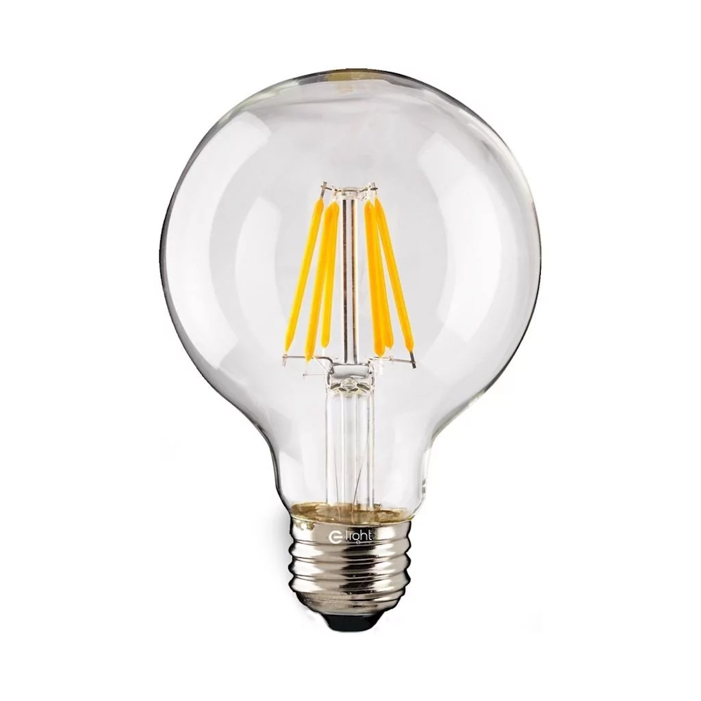 Eko-Light Żarówka FILAMENT LED 8W E27 G125 bańka ciepła 2700K EKZF969