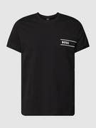 Piżamy męskie - T-shirt z detalem z logo - miniaturka - grafika 1