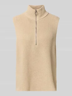 Bezrękawnik ze stójką i zamkiem błyskawicznym model ‘Julia’ - Swetry damskie - miniaturka - grafika 1