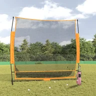 Golf - vidaXL Siatka do treningu golfa, czarno-pomarańczowa, 215x107x216 cm - miniaturka - grafika 1