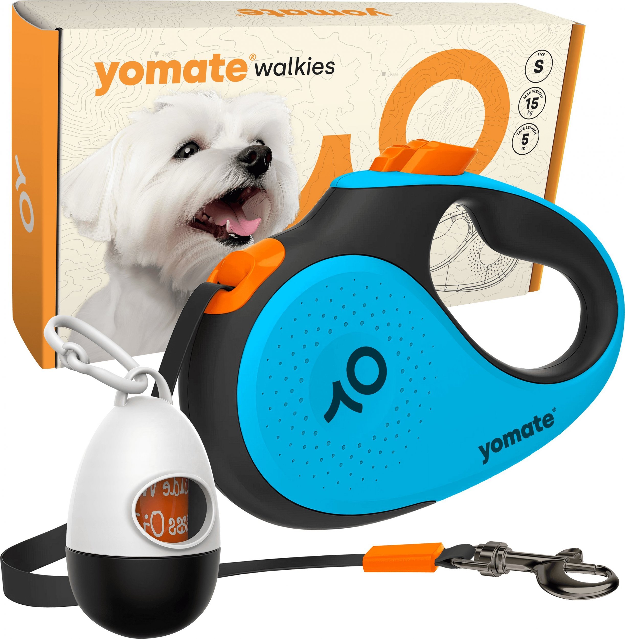 Yomate YOMATE! SMYCZ AUTOMATYCZNA DLA MAŁEGO PSA DO 15KG ZWIJANA + POJEMNIK
