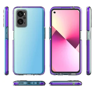 Spring Case etui Realme 9i, Oppo A36 / A76 / A96 silikonowy pokrowiec z ramką jasnoniebieskie - Etui i futerały do telefonów - miniaturka - grafika 2