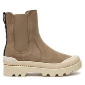 Botki damskie - Sztyblety Pepe Jeans PLS50539 Brązowy - miniaturka - grafika 1