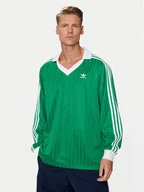 Koszulki męskie - adidas Longsleeve adicolor Piqué Football IX5225 Zielony Regular Fit - miniaturka - grafika 1