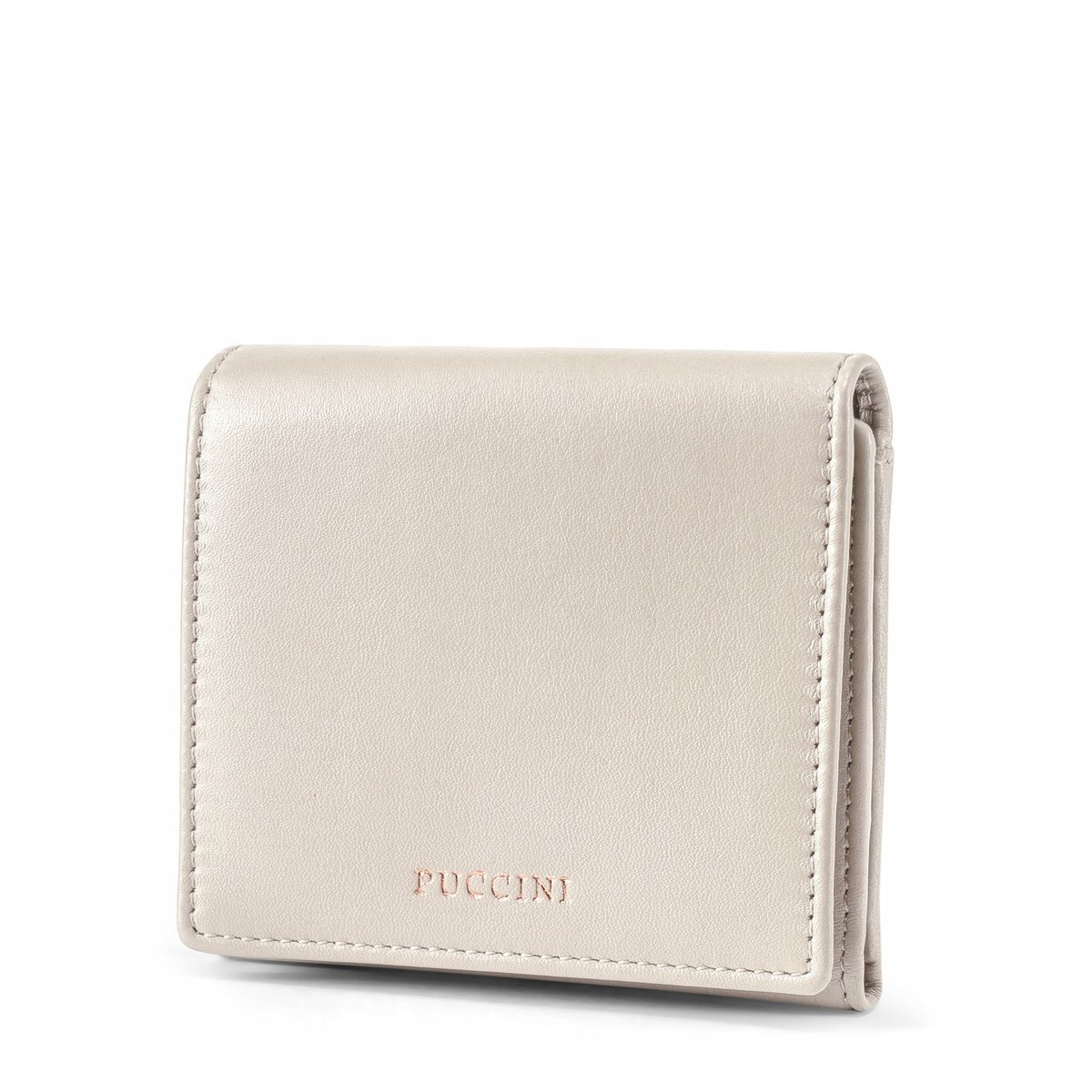 Portfel Damski Skórzany Skóra Naturalna Mały RFID PUCCINI Beżowy ZN9187-6A