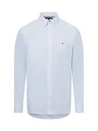 Koszule męskie - Tommy Hilfiger Koszula męska Mężczyźni Slim Fit Bawełna niebieski|biały wzorzysty, M - miniaturka - grafika 1