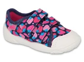 Buty dla dziewczynek - Trampki kapcie dziecięce dziewczęce domowe na rzepy Befado 907P153-21 - miniaturka - grafika 1