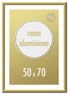Ramki na zdjęcia - Ramka na zdjęcia 50x70 cm Ramki aluminiowe 70x50 cm złota - miniaturka - grafika 1