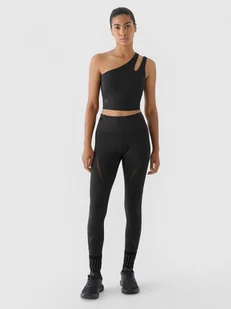 Damskie legginsy treningowe 4F x Anna Lewandowska 4FALSAW24TFTIF343 - czarne - 4F x AL - Spodnie sportowe damskie - miniaturka - grafika 1