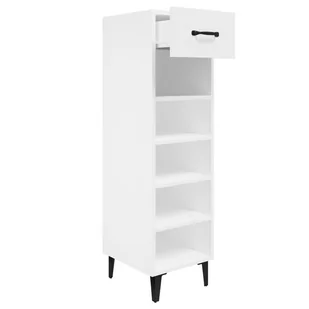 Lumarko Szafka na buty, biała, 30x35x105 cm, materiał drewnopochodny - Szafki na buty - miniaturka - grafika 4