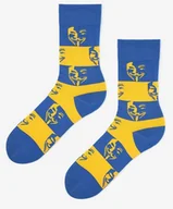 Skarpetki damskie - SKARPETY MARILYN ANONYMUS (kolor niebieski-żółty, rozmiar 36-40) - miniaturka - grafika 1