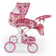Wózki dla lalek - Milly Mally Wózek dla lalek Paulina różowo brązowy 0205 0205 - miniaturka - grafika 1