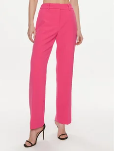 YAS Spodnie materiałowe Likka 26030744 Różowy Regular Fit - Spodnie damskie - miniaturka - grafika 1