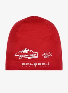 Czapka Brubeck Merino Wool Hat Wspieram GOPR - burgundy - Czapki damskie - miniaturka - grafika 1