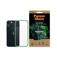 Etui i futerały do telefonów - Etui PanzerGlass ClearCase antybakteryjne z certyfikatem Military Grade na iPhone 13 mini - przezroczysto-zielone - miniaturka - grafika 1