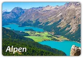 Magnesy - ALPY - Jeziora górskie - Magnes na lodówkę - miniaturka - grafika 1