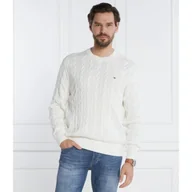Swetry męskie - Tommy Hilfiger Sweter CLASSIC CABLE | Regular Fit - miniaturka - grafika 1