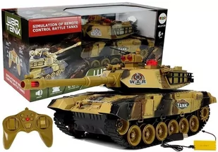 LEANToys Duży Czołg Zdalnie Sterowany R/C 2.4 Ghz Światła Odgłosy Strzelania Żółty 7540 - Zabawki zdalnie sterowane - miniaturka - grafika 1