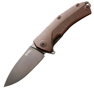 Nóż składany LionSteel KUR G10 Brown, Black Stone Washed (KUR BBR) - Noże - miniaturka - grafika 1