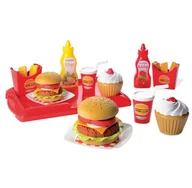 Zabawki AGD - Smoby Fast Food - zestaw (25 elementów) - miniaturka - grafika 1