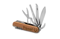 Scyzoryki - Scyzoryk Wielofunkcyjny Drewno S2 Grawer Prezent - miniaturka - grafika 1