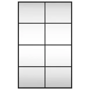 Lustro ścienne, czarne, 50x80 cm, prostokątne, żelazo  Lumarko! - Lustra - miniaturka - grafika 4