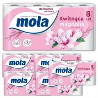 Papier toaletowy - Papier toaletowy Mola White kwitnąca magnolia (8 rolek) x 6 opakowań - miniaturka - grafika 1