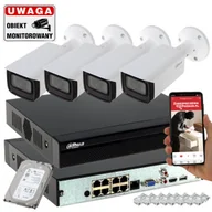 Zestawy do monitoringu - Monitoring przed domem 4 kamery IP 4MPx ZOOM AutoFocus Dahua IPC-HFW1431T-ZS-2812-S4 - miniaturka - grafika 1