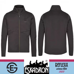 Eskadron Bluza męska NICK ZIP-SHIRT MALE REFLEXX SS 23 - deepgrey - Akcesoria jeździeckie - miniaturka - grafika 1