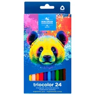 Kredki, ołówki, pastele i pisaki - Koh-I-Noor, Kredki triocolor 3144 9 mm niedźwiedź, Niebieski, 24 szt. - miniaturka - grafika 1