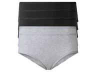 Majtki damskie - esmara® Hipstery damskie z bawełną, 5 par (Czarny/ szary, XS (32/34)) - miniaturka - grafika 1