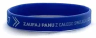 Ozdoby do włosów - Opaska silikonowa - Zaufaj Panu - niebieska - miniaturka - grafika 1