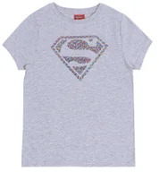 Koszulki i topy damskie - Szara koszulka, t-shirt z cekinami Superman XL - miniaturka - grafika 1