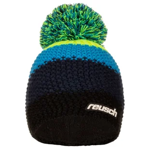 Czapka zimowa Reusch Enzo Beanie 7800 czarno-niebiesko-żółty - Czapki damskie - miniaturka - grafika 1