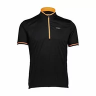 Koszulki męskie - CMP Męski T-shirt Bike's Dry Function T-shirt czarny/pomarańczowy. XL - miniaturka - grafika 1