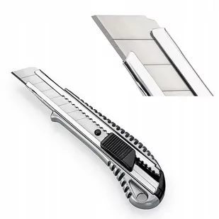 Nożyk do tapet aluminiowy 100x18x0.5mm - Nożyczki - miniaturka - grafika 1