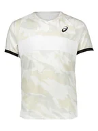 Koszulki sportowe męskie - asics Koszulka sportowa w kolorze biało-beżowym - miniaturka - grafika 1