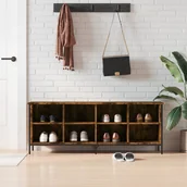 Wieszaki i stojaki - vidaXL Szafka na buty, przydymiony dąb, 131x35x50 cm - miniaturka - grafika 1