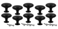 Meble modułowe i akcesoria - 10X Gałka Uchwyt Do Mebli Czarny Elegancki 28 Mm - miniaturka - grafika 1