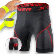 Spodenki rowerowe - Spodenki Rowerowe Kolarskie Męskie Wkładka Żelowa X-tiger XL Odblask - miniaturka - grafika 1