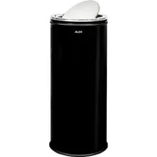 Pojemniki i kosze gastronomiczne - ALDA Kosz z obrotową pokrywą 45 l, czarny |  Swing 676A - miniaturka - grafika 1