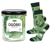 Skarpetki damskie - Skarpetki damskie kolorowe SOXO GOOD STUFF ogórki kiszone w słoiku pomysł na zabawny prezent - 35–40 - miniaturka - grafika 1