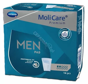 Wkładki anatomiczne molicare premium men pad x 14 szt 2 krople - Suplementy diety - miniaturka - grafika 1
