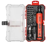 Śrubokręty - Wkrętak akumulatorowy 5 Nm z bitami, zestaw 29 szt. (PT012) PRO - miniaturka - grafika 1