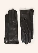 Rękawiczki - Calvin Klein Skórzane Rękawiczki Umożliwiające Obsługę Ekranów Dotykowych schwarz - miniaturka - grafika 1