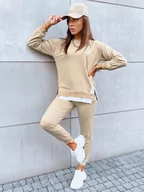 Dresy damskie - Komplet damski dresowy TORONTO beżowy Dstreet AY0954-S - miniaturka - grafika 1