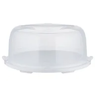 Pojemniki kuchenne - Pojemnik na ciasto z pokrywą 28,5 cm okrągły biały - miniaturka - grafika 1