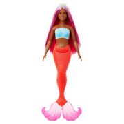 Lalki dla dziewczynek - Barbie, lalka syrenka, koralowy ogon - miniaturka - grafika 1