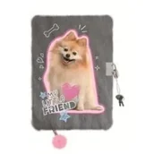 Szkolne artykuły papiernicze - Pamiętnik z kłódką A5/96K włochacz Sweet pomeran. - miniaturka - grafika 1