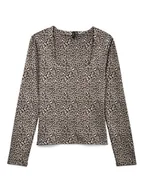 Bluzki damskie - Vero Moda Bluzka Million 10334613 Beżowy Regular Fit - miniaturka - grafika 1